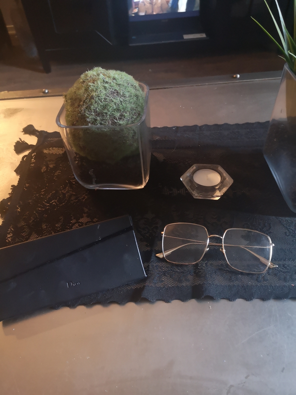 Dior Authentic Gold  Square Metal Frame Glasses